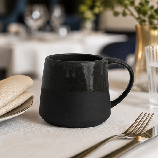 Commercial grey mugs 444ml vitrified stoneware 24 pack