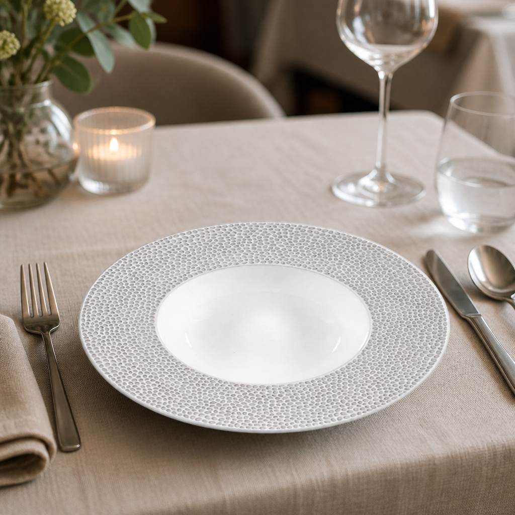 Commercial Shale Grey Wide Rim Bowls 280mm 12 Pack