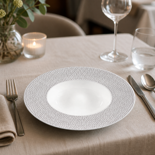 Commercial Shale Grey Wide Rim Bowls 280mm 12 Pack
