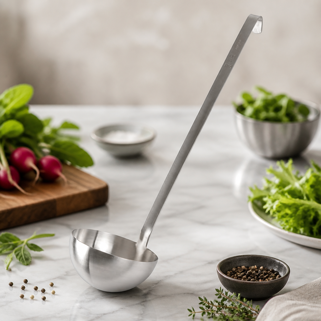 Commercial Stainless Steel Ladle 250ml Heavy Duty Kitchen Tool