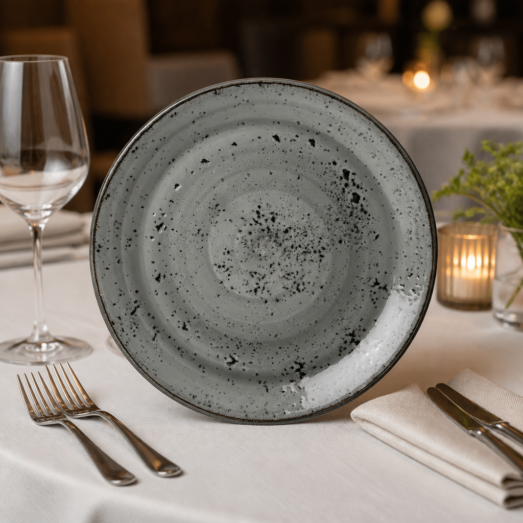 Commercial Smoke Coupe Plates 300mm - 12 Pack Tableware Set