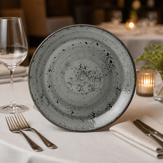 Commercial Smoke Coupe Plates 300mm - 12 Pack Tableware Set