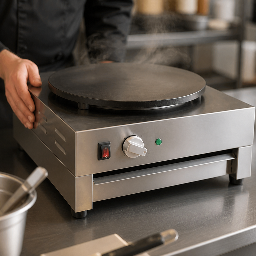 Commercial Electric Crepe Maker 400mm Cooking Plate