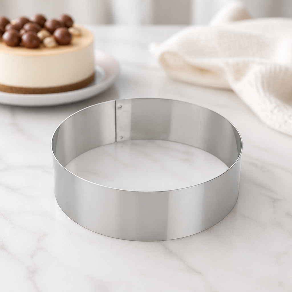 Commercial Stainless Steel Mousse Ring 60 x 200mm Plating Mould
