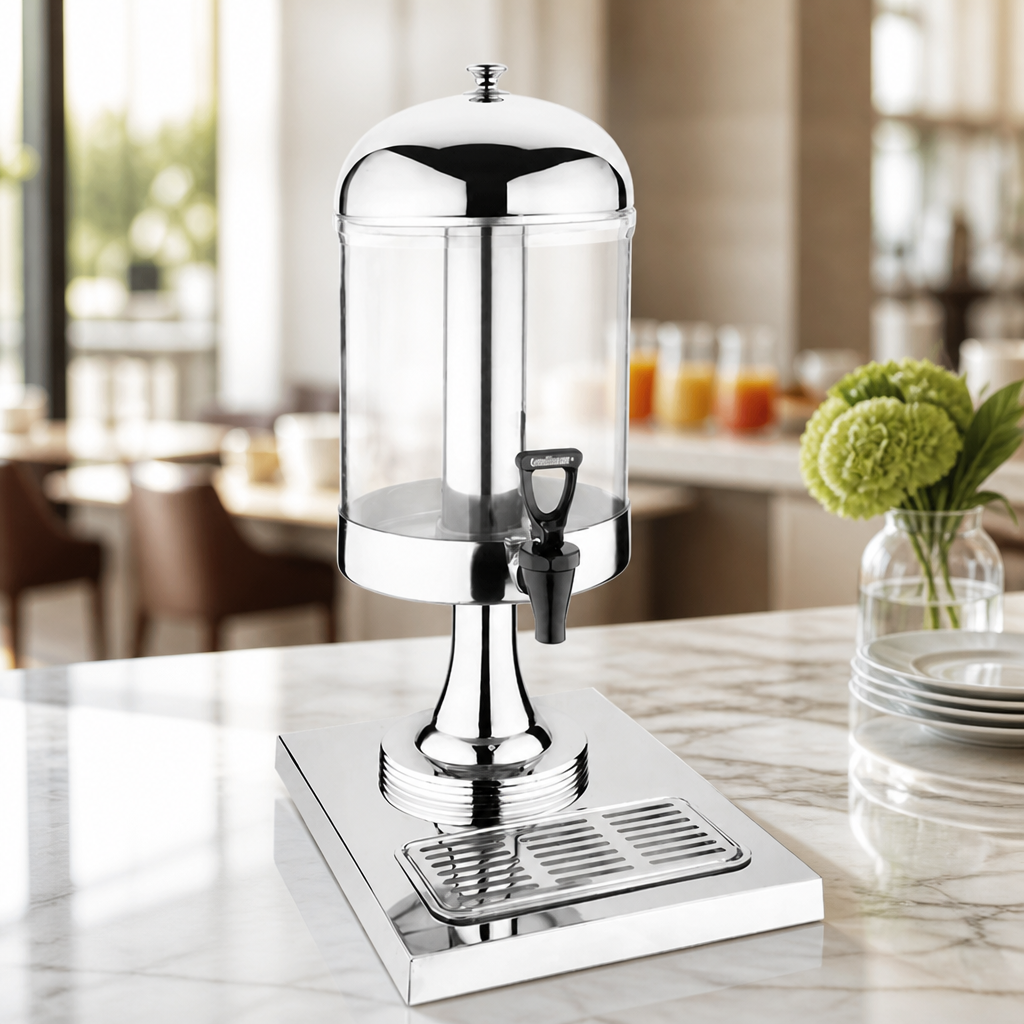 Commercial Juice Dispenser 6.5L with Drip Tray and Ice Core