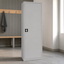 Lockable Wardrobe Locker 610mm Grey for Staff Rooms