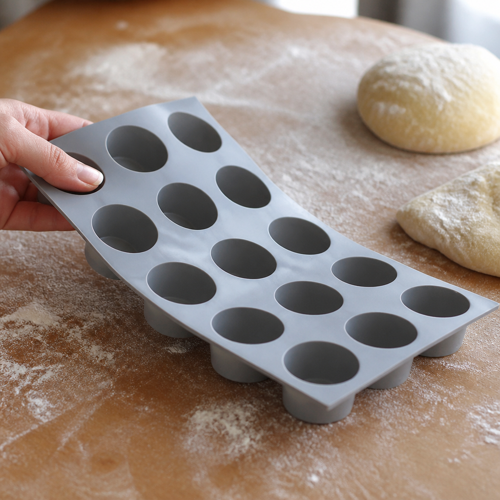 Commercial silicone mould for 15 mini muffins