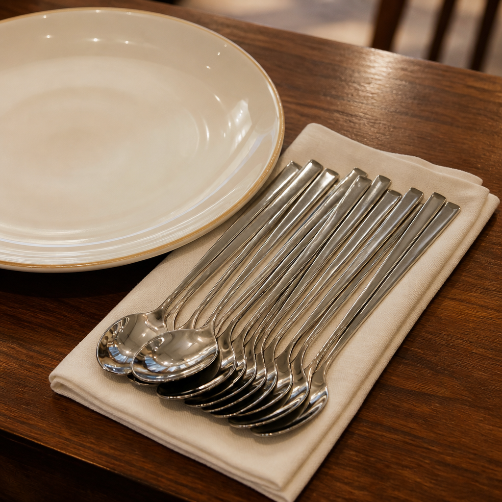Commercial Drink Spoon Set 12 Pack Stainless Steel