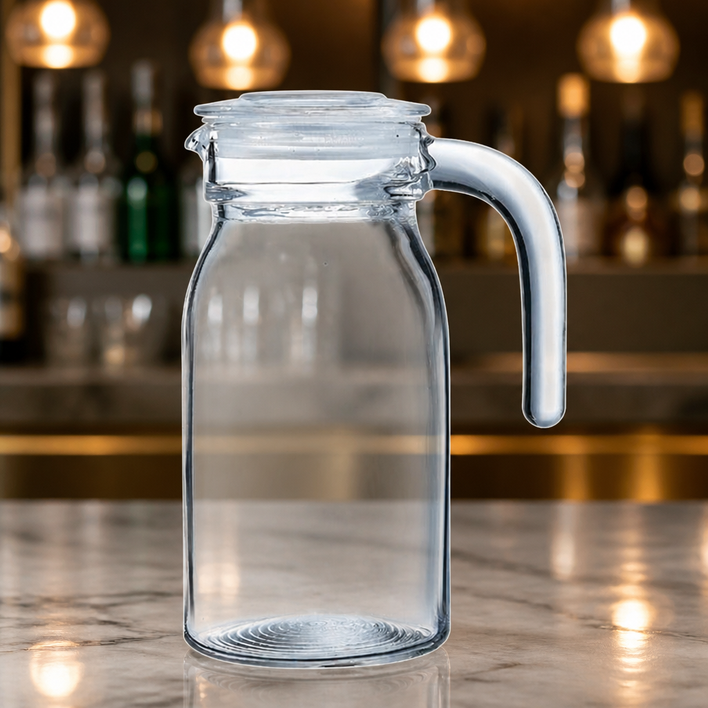 750ml Commercial Glass Jugs with Lids for Serving Beverages