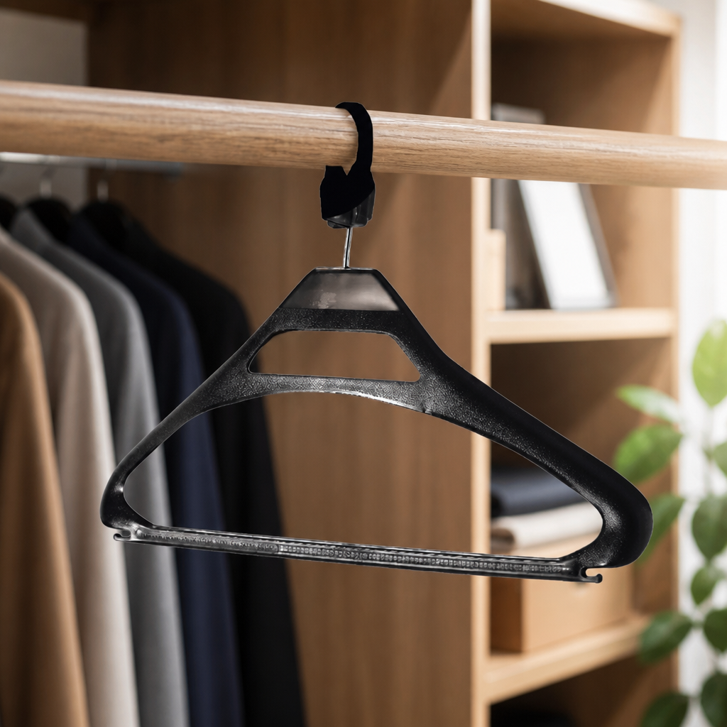 Commercial Black Polypropylene Security Hangers 100 Pack