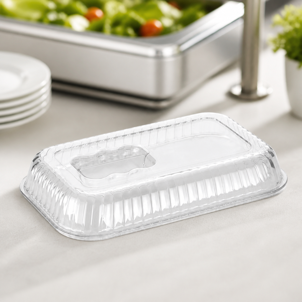 Medium Salad Crock Raised Lid - Clear Polycarbonate Cover