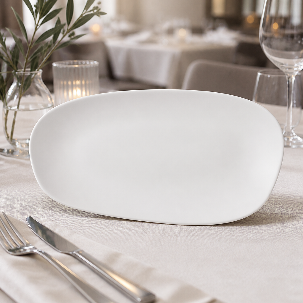Commercial Opal Platters 350x185mm, microwave and dishwasher safe