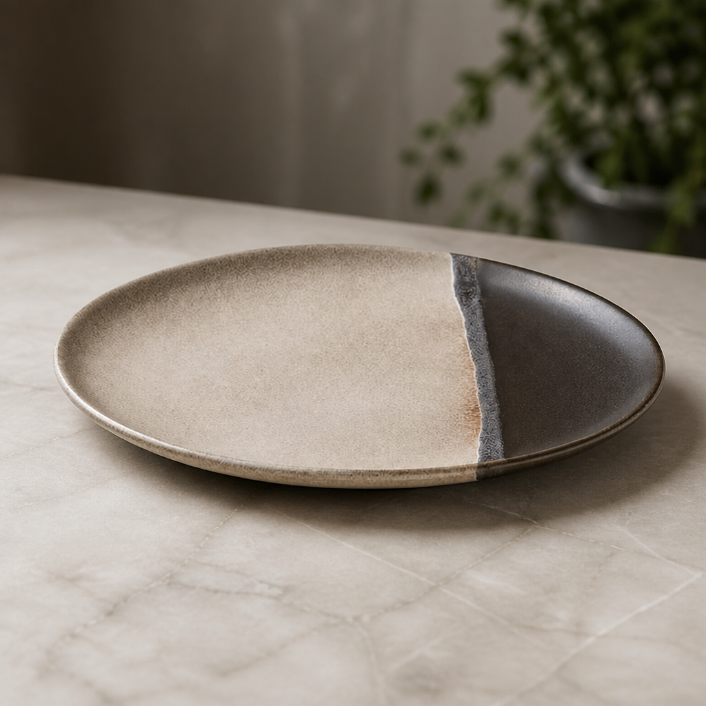 Commercial Spot On Black Plates 230mm - 6 Pack Stoneware