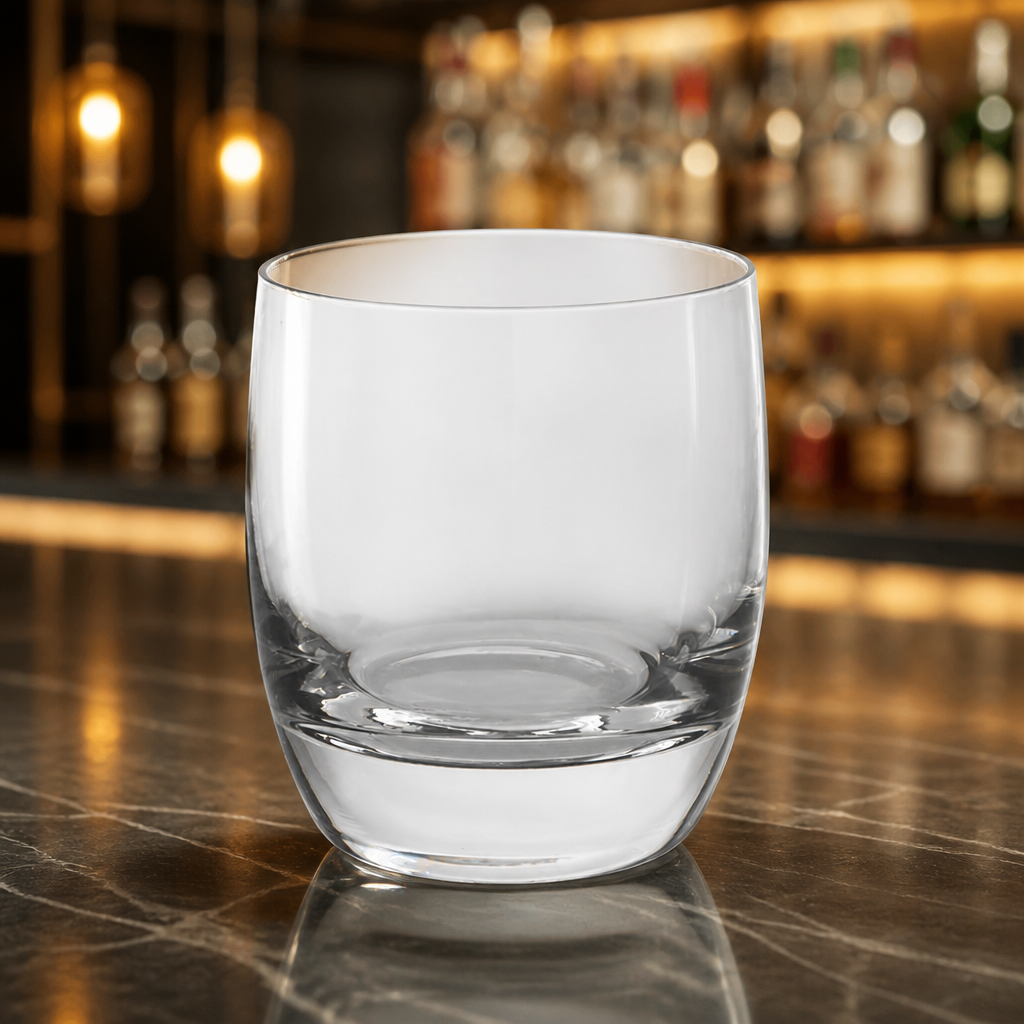 Set of 6 280ml Commercial Crystal Rocks Tumblers