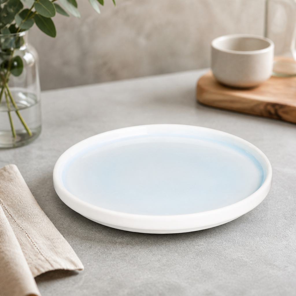 Commercial Aqua Side Plates 215mm - 6 Pack Porcelain