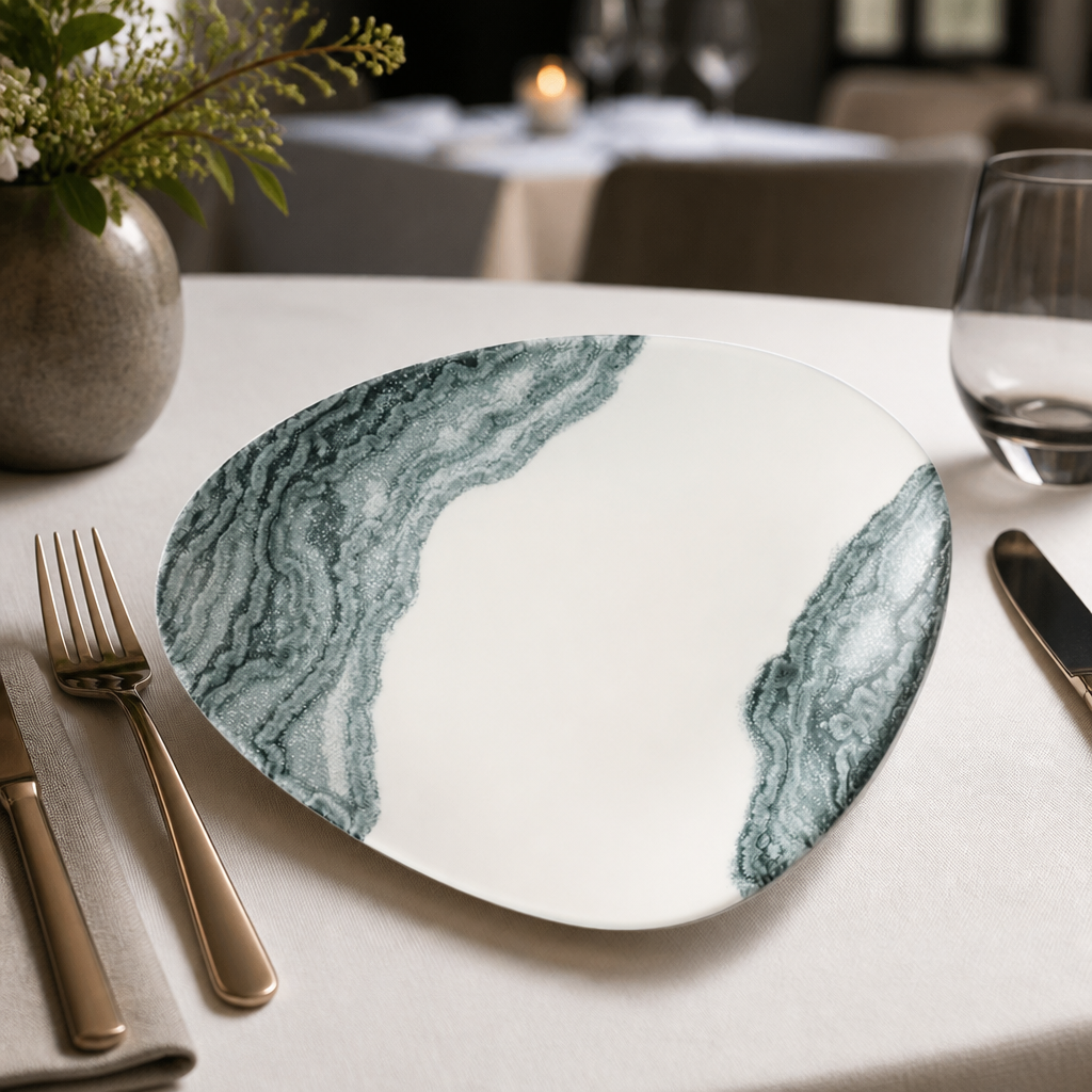Commercial Black Triangle Chef Plates 255 x 203mm 12 Pack