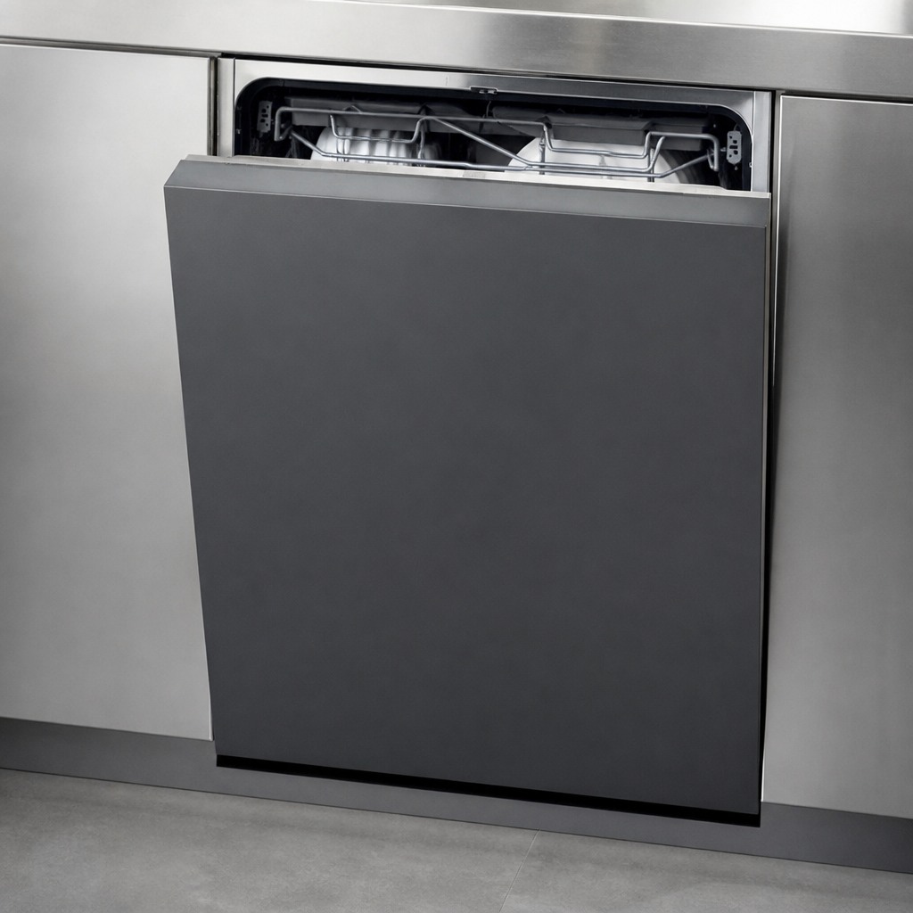 Commercial undercounter dishwasher 5.45kW stainless steel