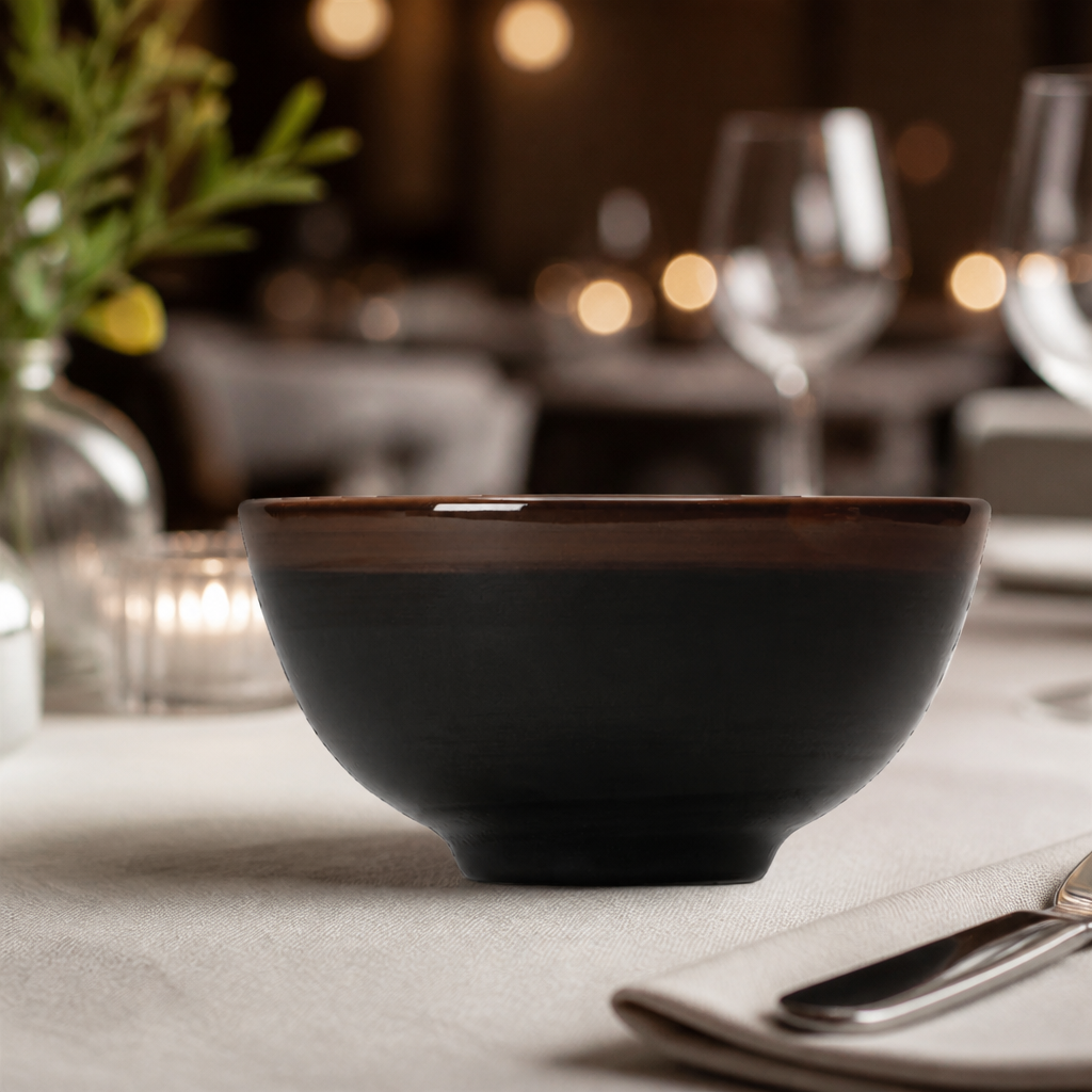 Commercial Bowls 112mm Dark Glaze 12 Pack Catering Dish