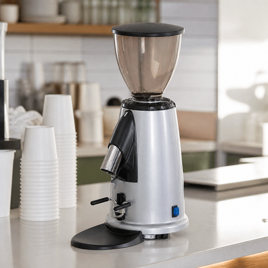 Commercial Coffee Grinder 250g Capacity On Demand Silver Finish