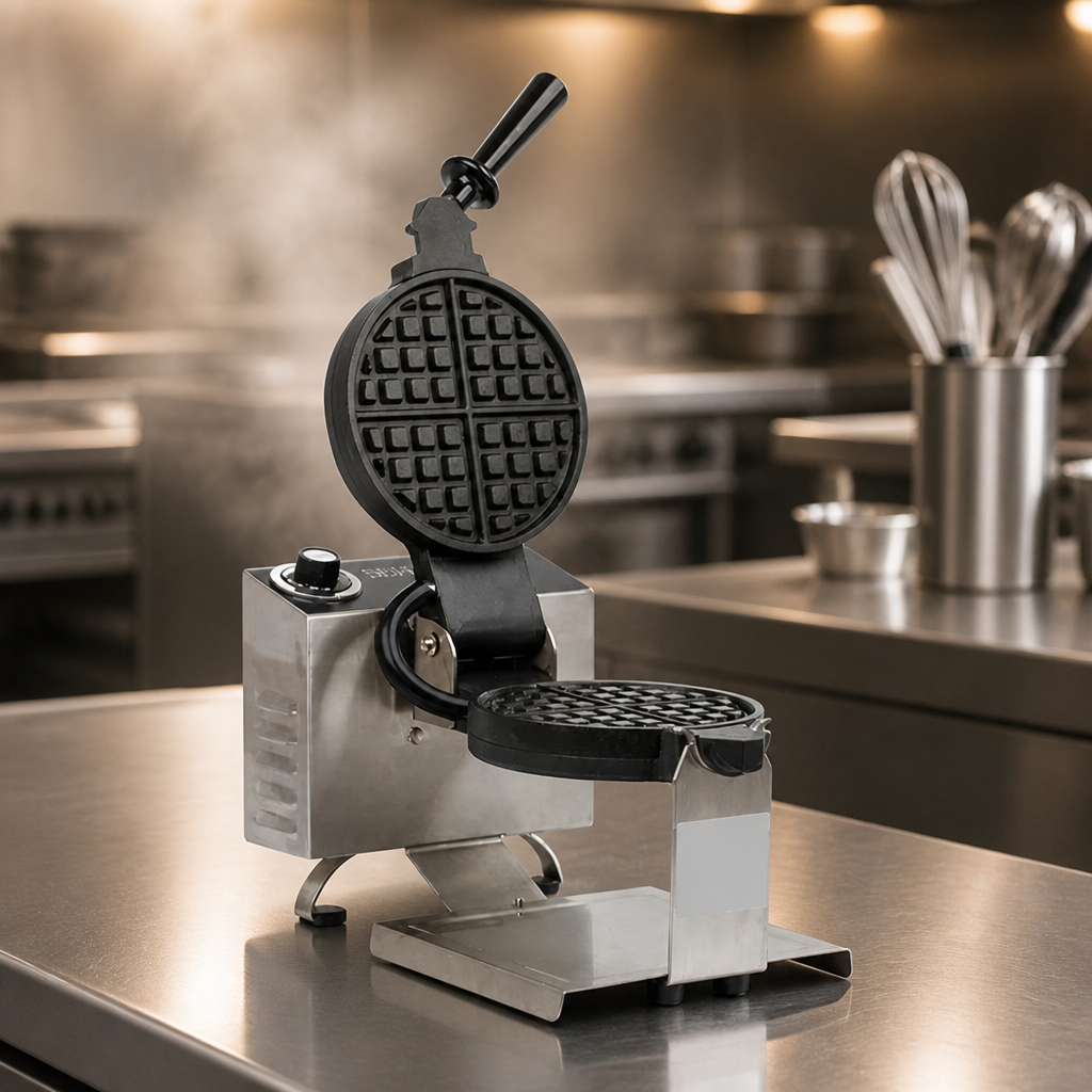 Commercial Skinny Waffle Maker with non-stick plates
