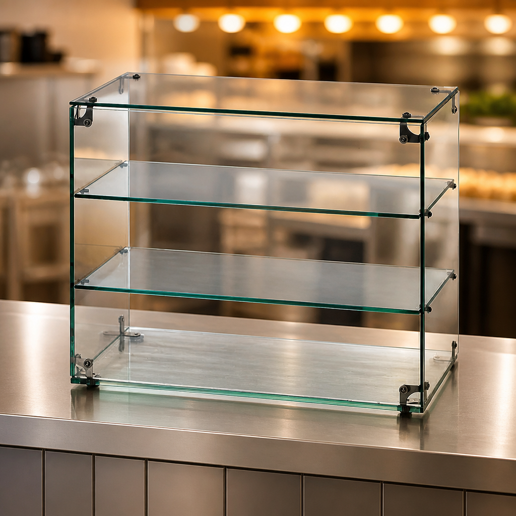 Commercial Ambient Display Unit with Glass Front 490mm High
