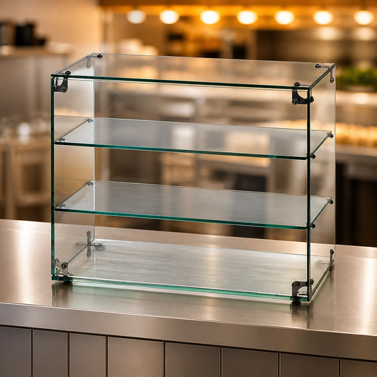 Commercial Ambient Display Unit with Glass Front 490mm High
