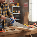 Premium Heavy Duty Hardpoint Handsaw 22" with Built-in Angle Guides for Precision Cutting