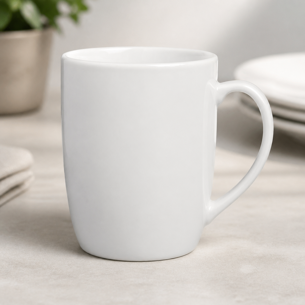 Commercial Porcelain Mugs 350ml - 12 Pack for Hot Drinks