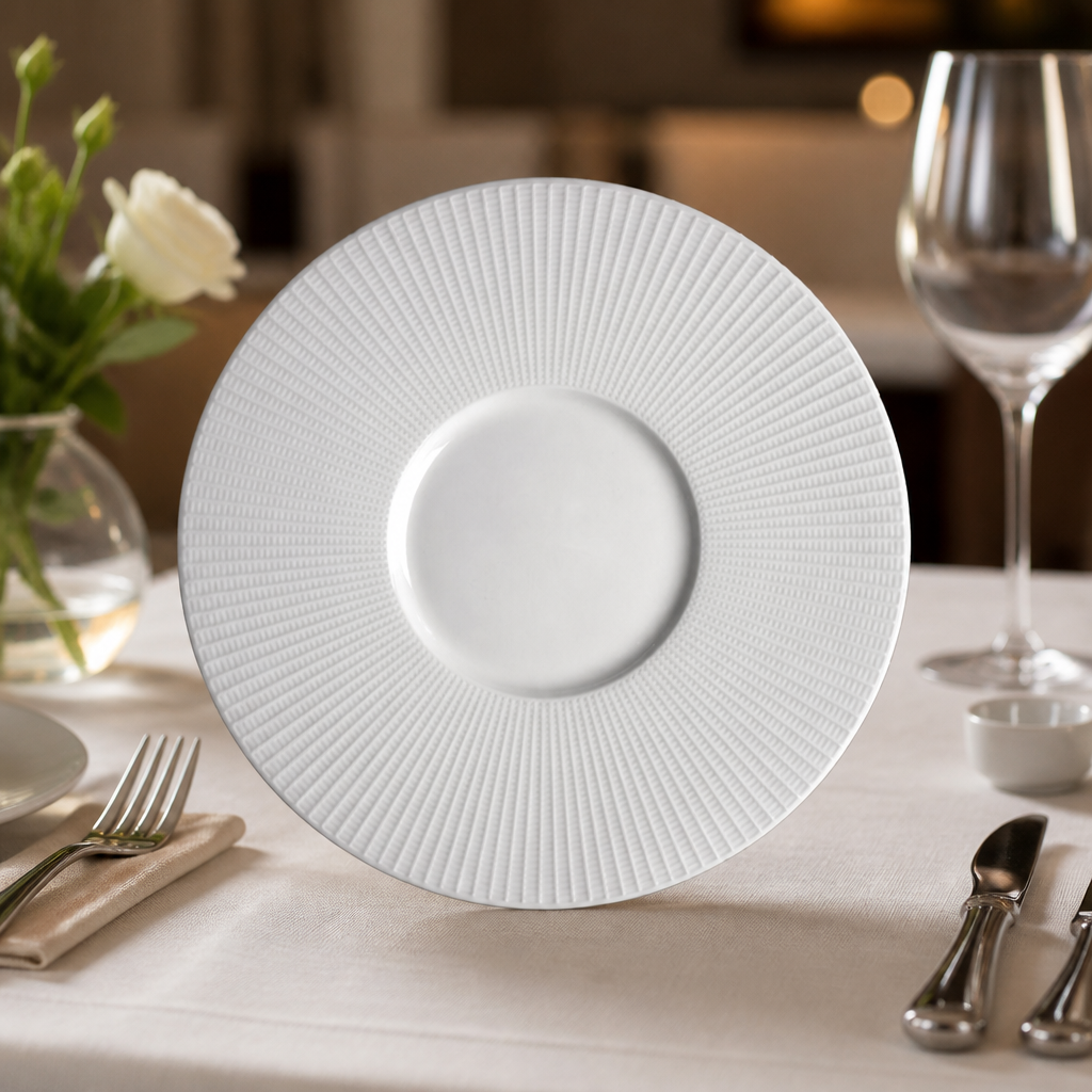 Commercial Gourmet Plates 285mm Small Well Textured Lip 6 Pack