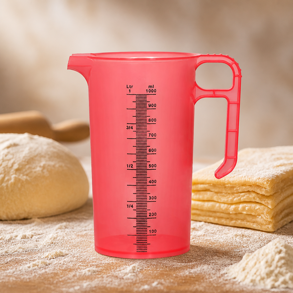 1Ltr Commercial Polypropylene Measuring Jug with Ergonomic Handle