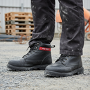 Premium Waxy Ankle Safety Boot with Antistatic Midsole and Slip-Resistant Sole for Enhanced Comfort and Safety