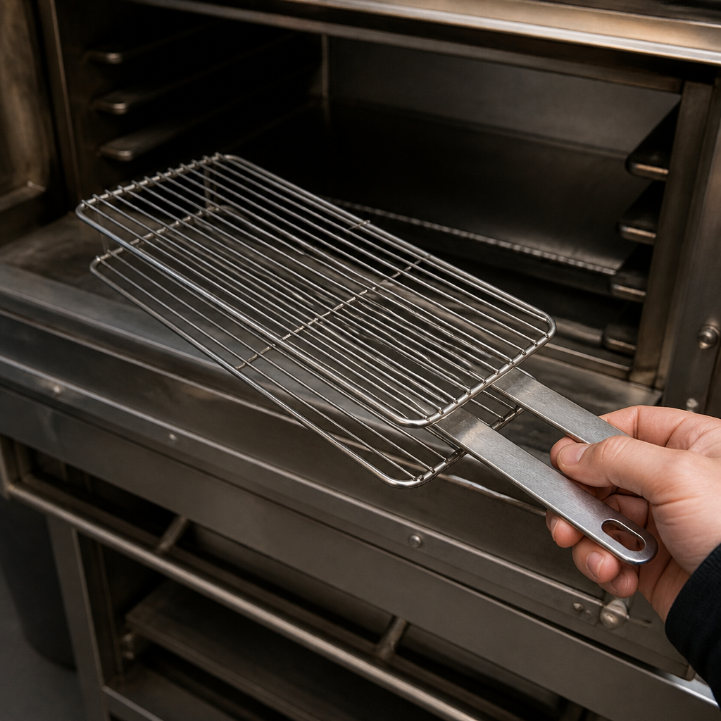 Commercial charcoal oven grill grate 150x400mm cast aluminium