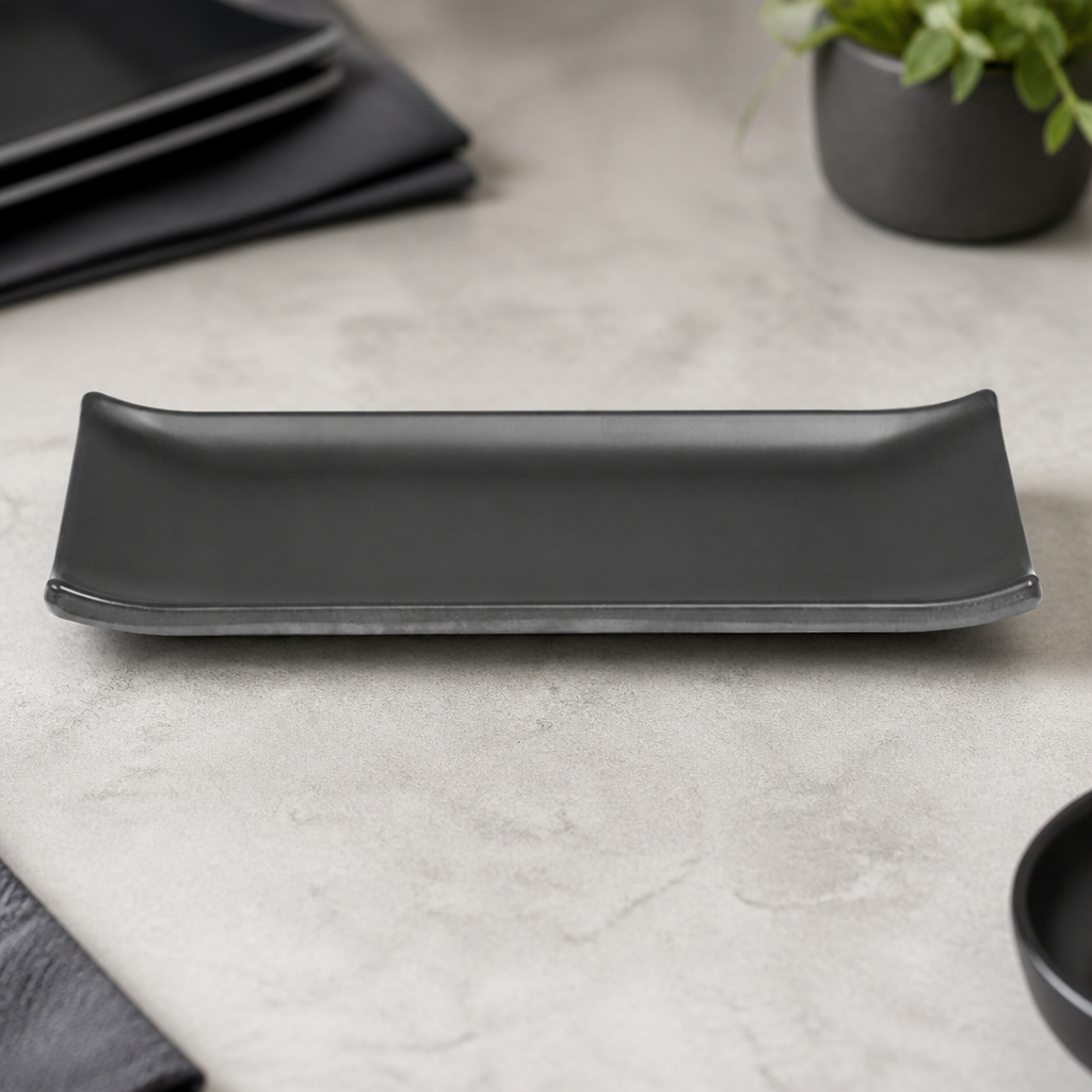 Large Commercial Melamine Rectangular Plates 263mm - 4 Pack