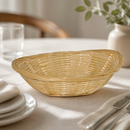Commercial Wicker Oval Bread Display Baskets 6 Pack