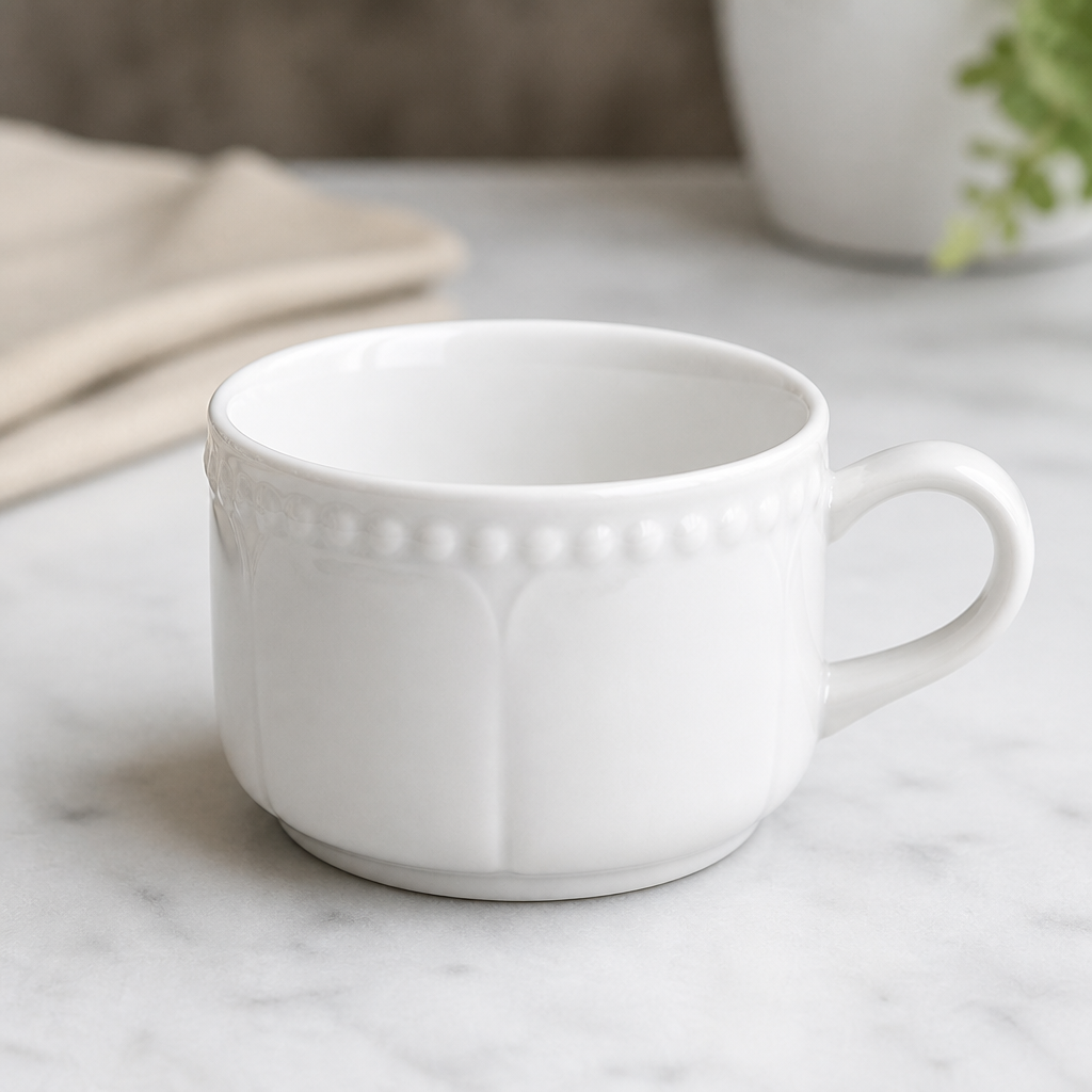 Commercial Stackable Tea Cups 212ml - 24 Pack Porcelain