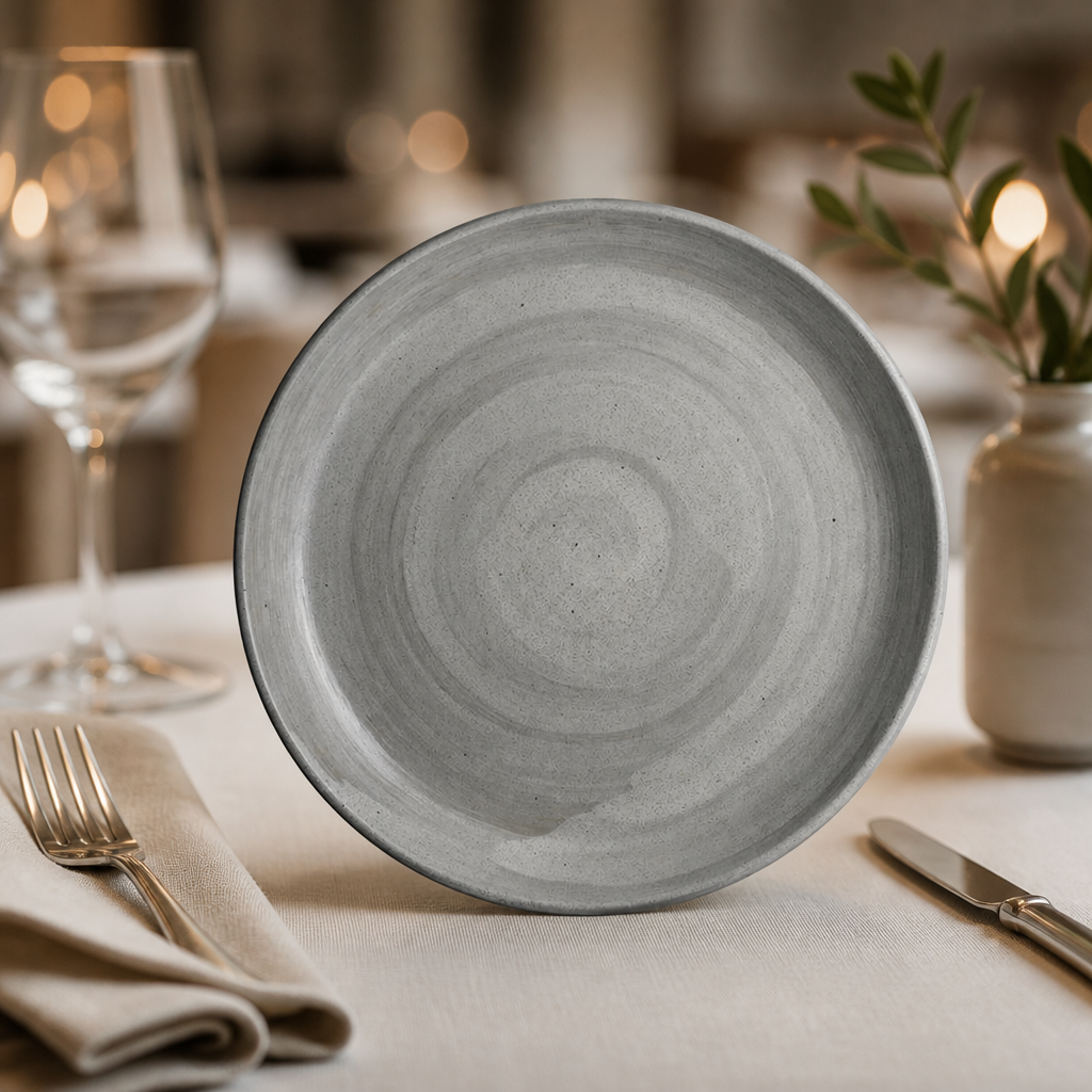 Commercial 220mm Coupe Plates in Dove Colourway - 24 Pack