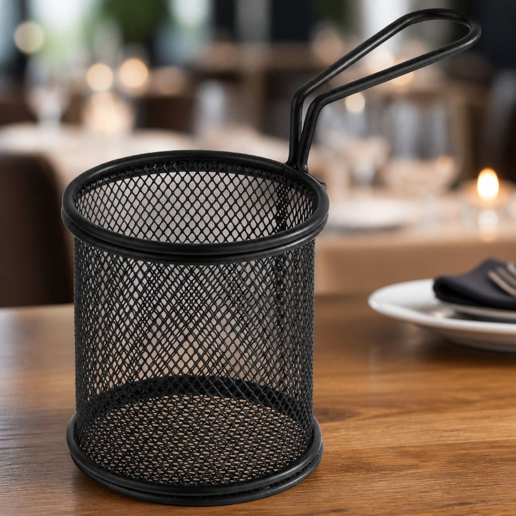 Commercial Snack Holder Fry Basket 90x85mm Stainless Steel