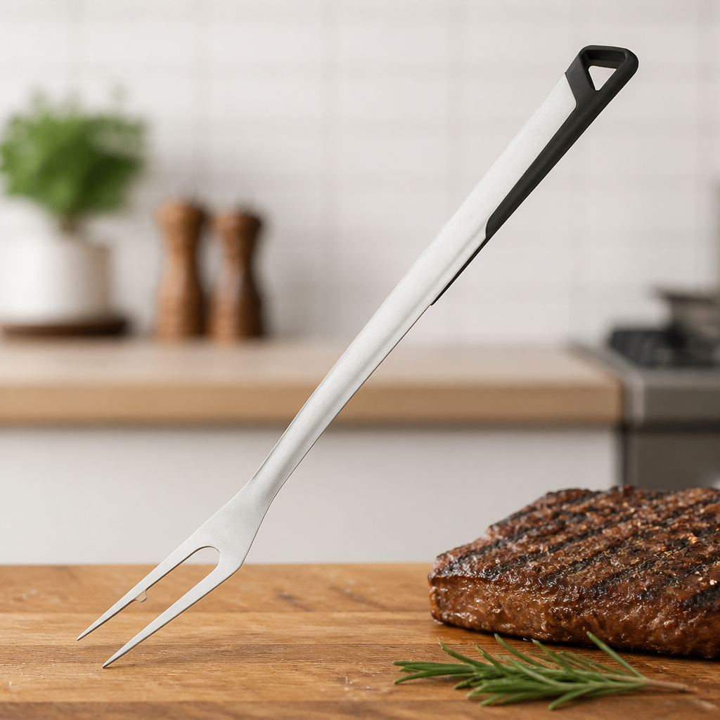 Commercial BBQ Fork Stainless Steel 45.2cm for Safe Grilling
