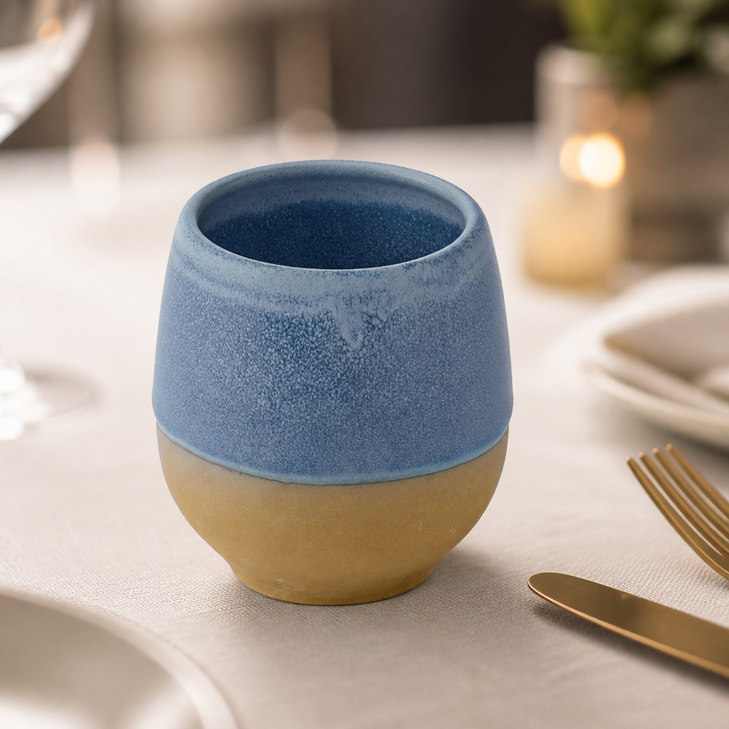 Commercial unhandled cups 280ml durable ceramic 12 pack