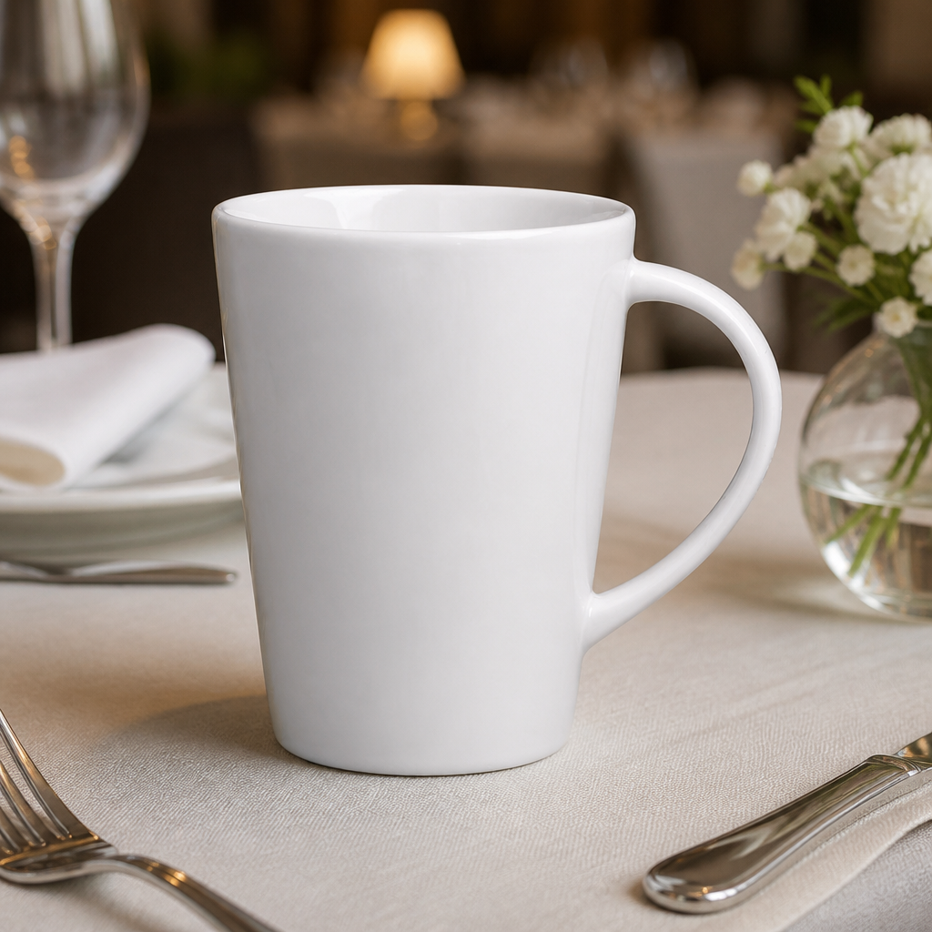 Commercial Latte Cups 275ml Porcelain Mug Set of 6