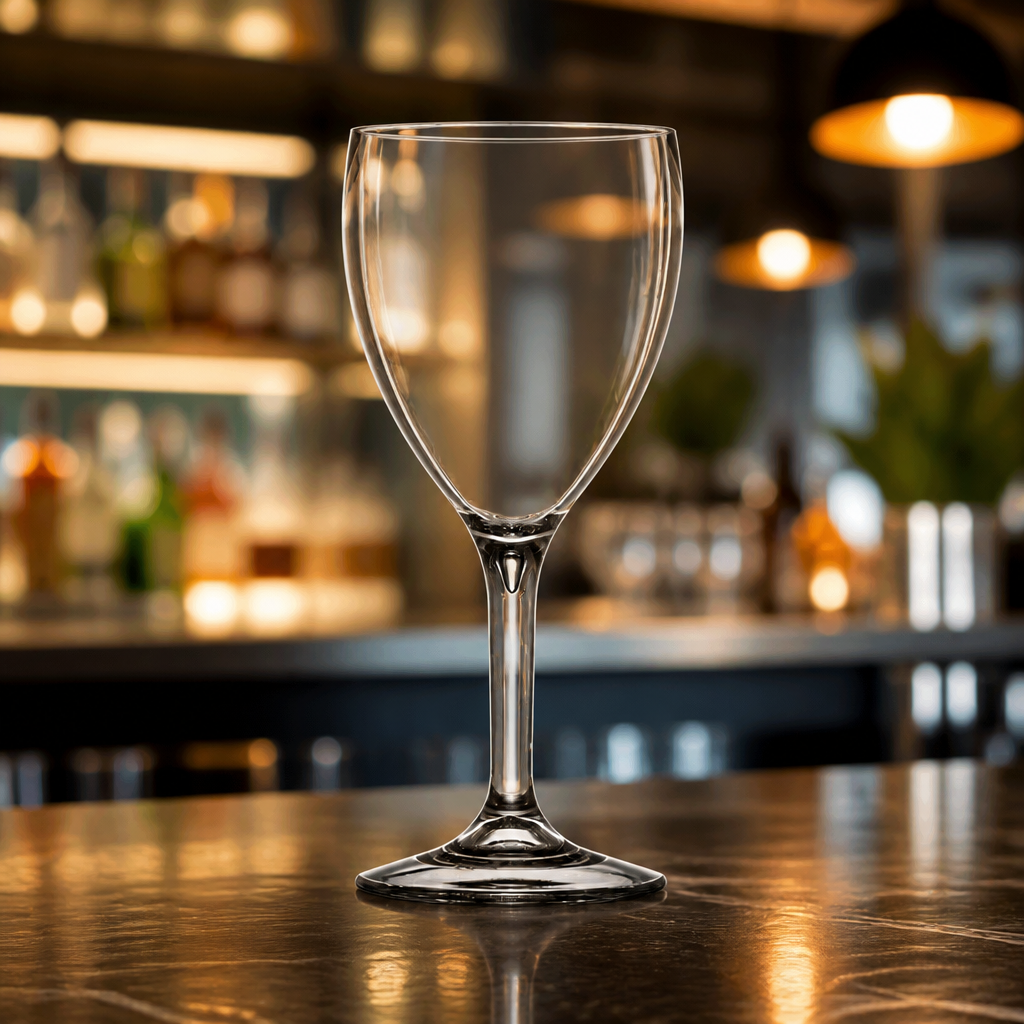 Durable Polycarbonate Wine Glasses 310ml CE Marked 12 Pack