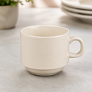 Commercial Stacking Tea Cups 206ml Set of 12 Porcelain