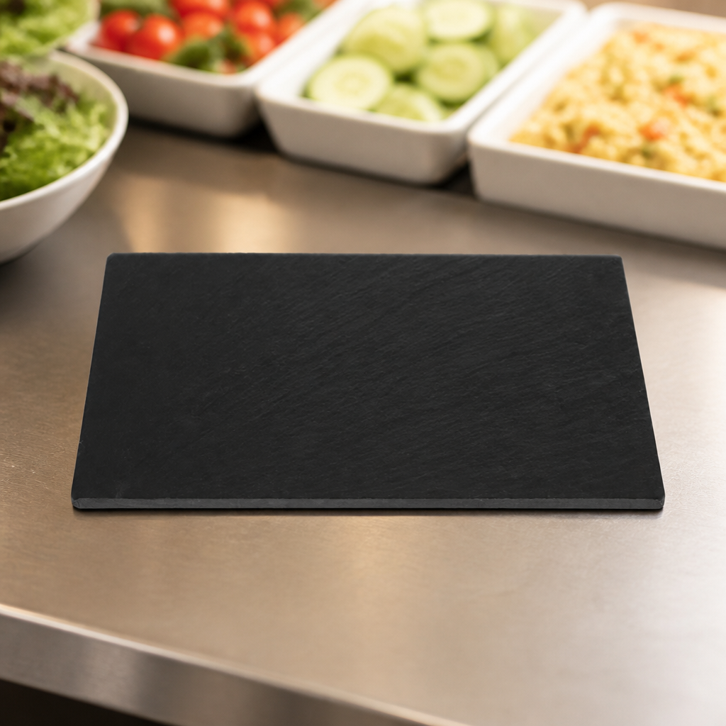 Commercial Slate Rectangular Platters 280x180mm 2 Pack