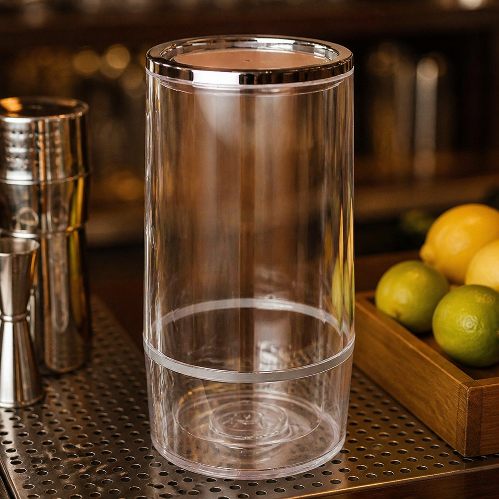 Clear Plastic Wine Cooler for Single Bottle