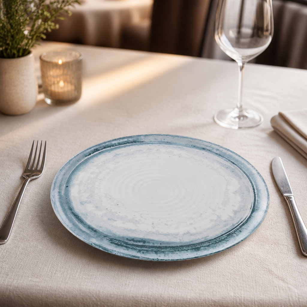Commercial Pizza Plates 318mm Organic Coupe Flat Plates 6 Pack