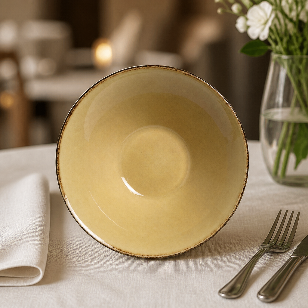 Commercial Porcelain Bowls 135mm Wheat Essence 24 Pack