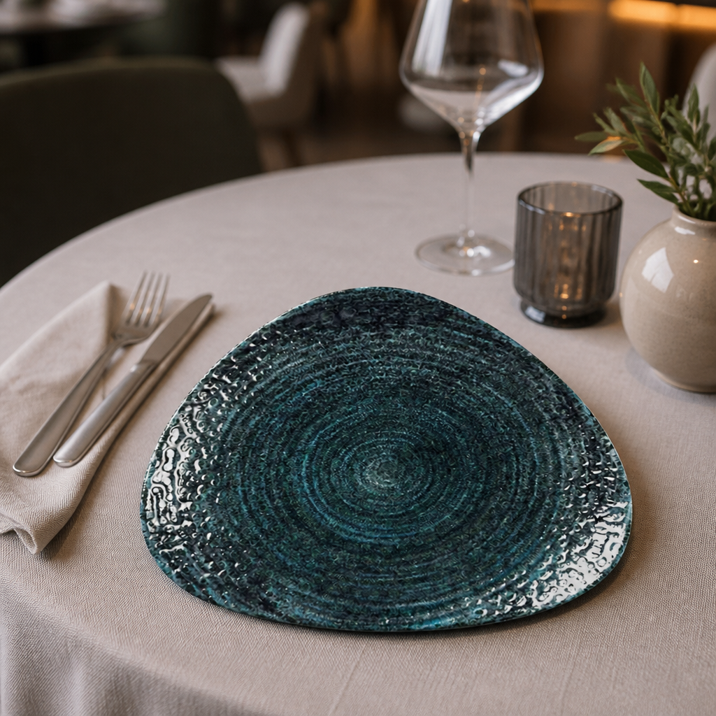 Commercial Triangle Plates 265mm Blue - 12 Pack