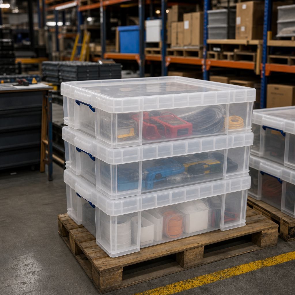 70 Litre Clear Plastic Storage Box with Lid