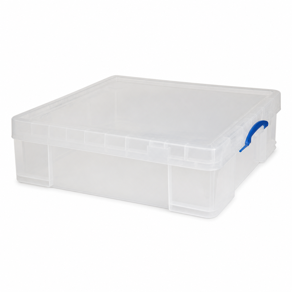 70 Litre Clear Plastic Storage Box with Lid