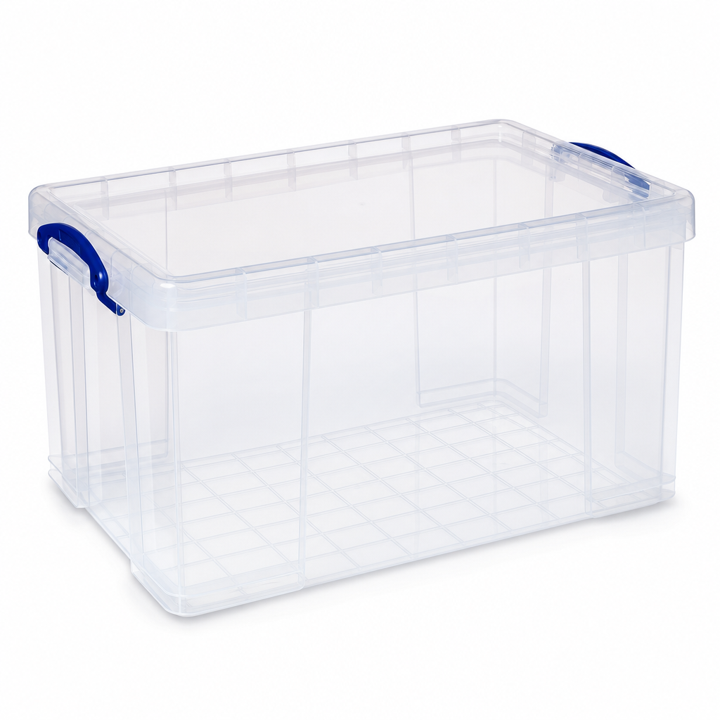 70 Litre Clear Plastic Storage Box with Lid